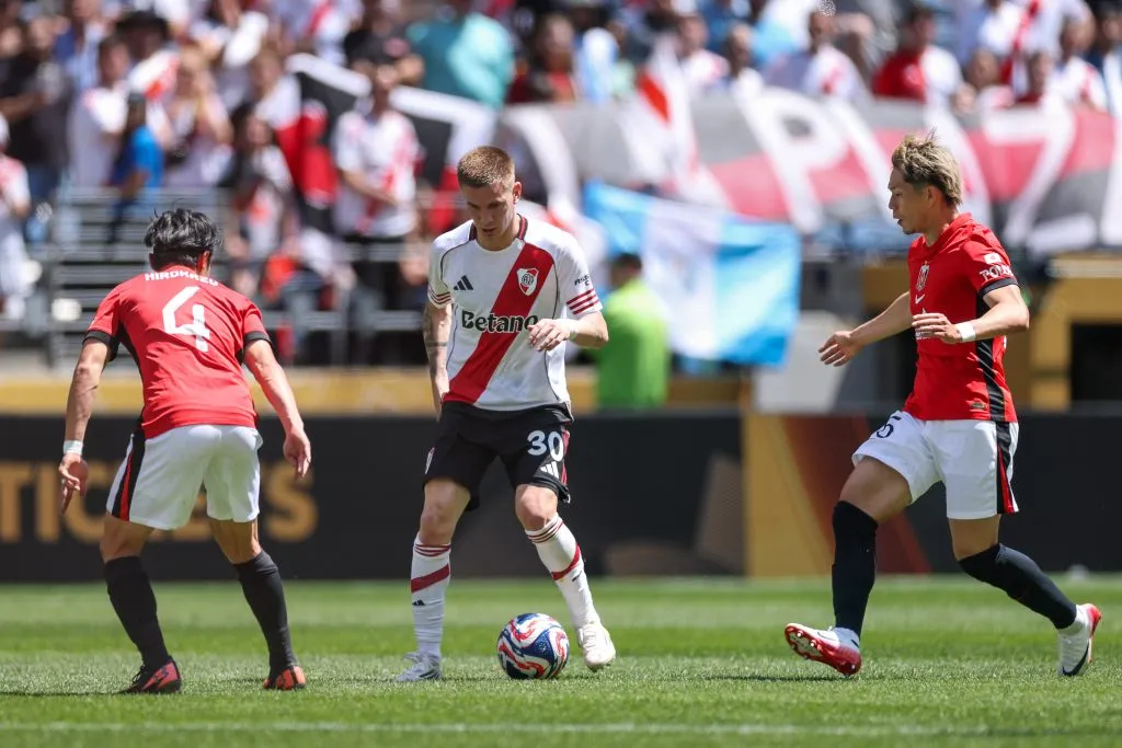 Mastantuono jugó los 90′ ante Urawa Red.