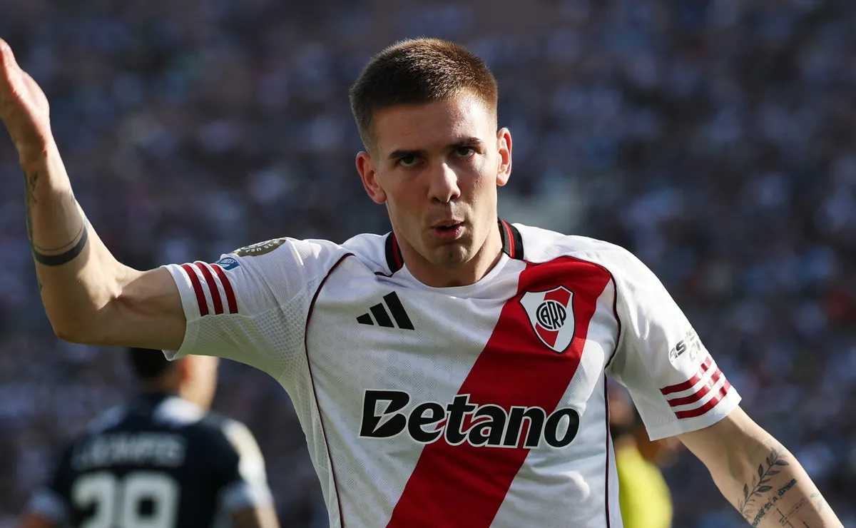 Mastantuono, el mejor de River en el primer semestre.