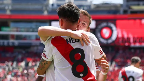 Los jugadores de River Plate, a puro festejo.