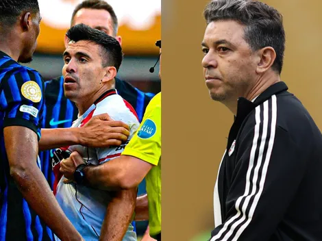 Gallardo reflexionó sobre la pelea de Acuña con Dumfries y fue frontal