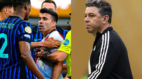 Gallardo habló de la pelea entre Acuña y Dumfries.