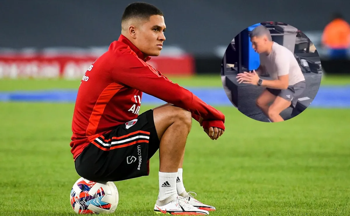 Juanfer se prepara para llegar a River.