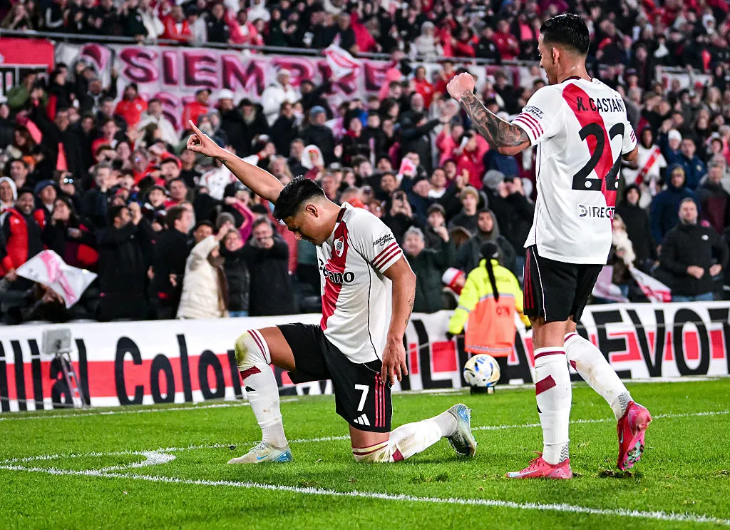 Salas metió su primer gol en River. (Getty)
