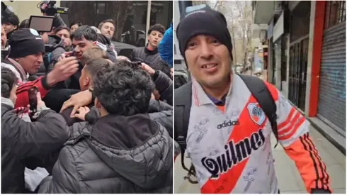 Luis, el hincha de River que saludó a Juanfer Quintero en la clínica Rossi.
