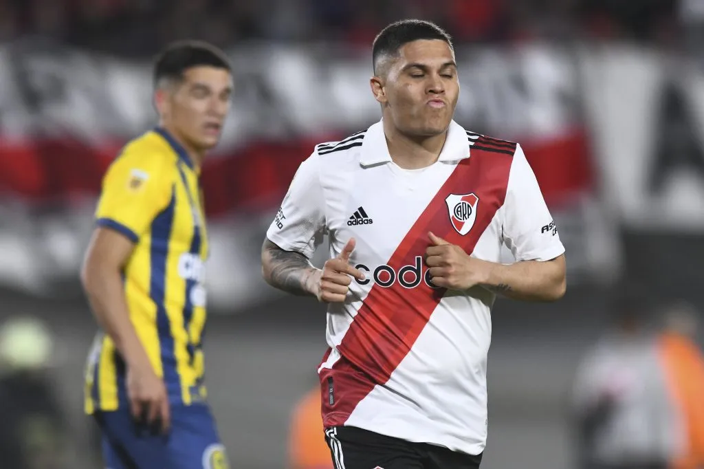 Juanfer Quintero jugó su último partido en le Monumental ante Rosario Central. (Getty)