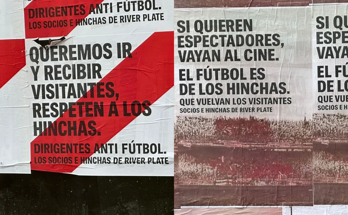 Los afiches que aparecieron en Barrio River.