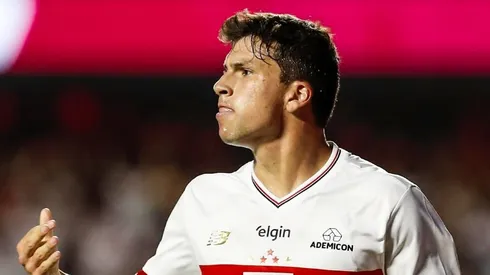 Primer gol de Gonzalo Tapia en Brasil (Foto: Sao Paulo).