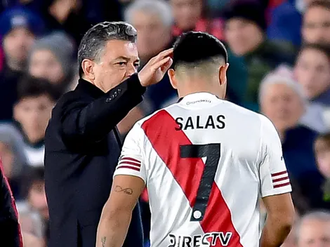 Alarma en River: qué dijo Gallardo sobre la posible lesión de Maxi Salas