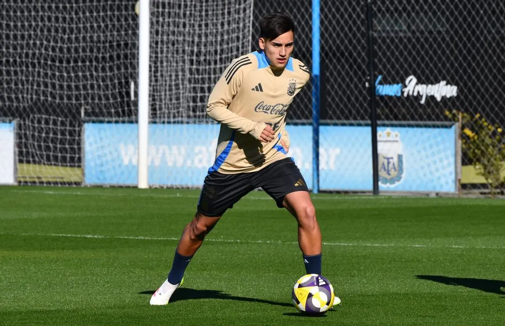 Subiabre, en acción con la Sub 20 este lunes.