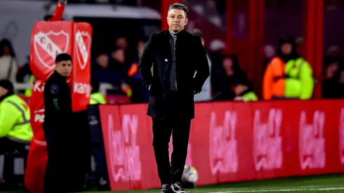 Gallardo y un gesto recurrente a sus jugadores: "Pensá".