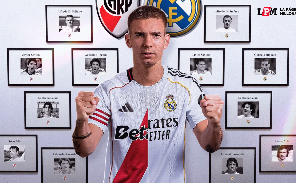 River y Real Madrid: de Di Stefano a Mastantuono. Una historia legendaria que los une en admiración y honores.