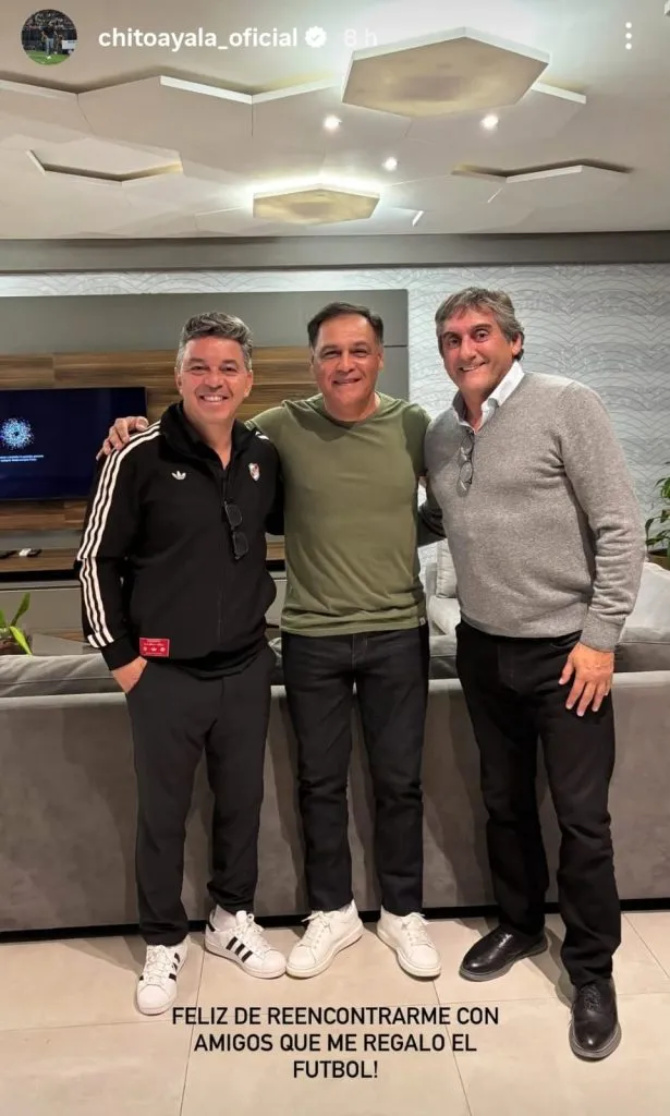 La historia que subió Ayala con Gallardo y Enzo.