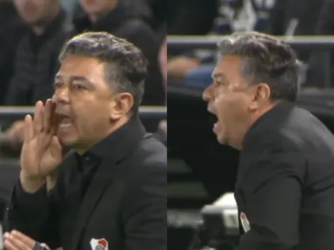 No lo podía disimular: el enojo y los gritos de Gallardo a los jugadores ante Libertad