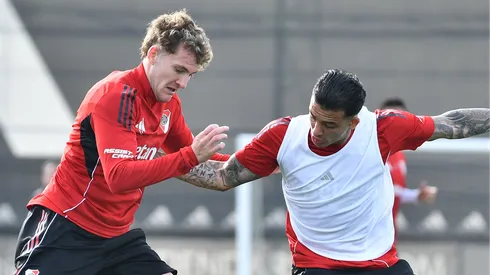 River entrenó y Gallardo evalúa a Colidio y Driussi.