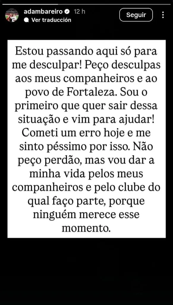 La historia de Adam Bareiro (Foto: Instagram).