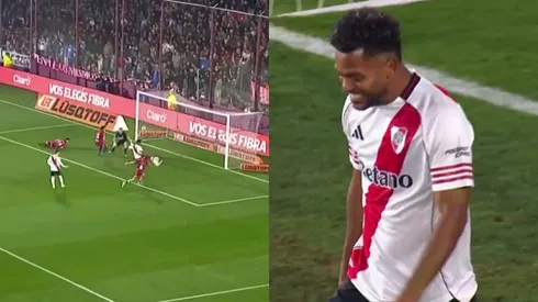 Borja se erró el primero de la noche ante Lanús de manera insólita.