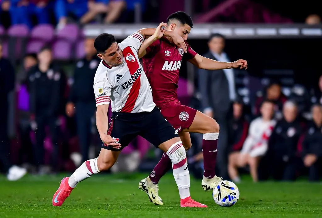 Maxi Salas, el mejor de River en ataque ante Lanús.