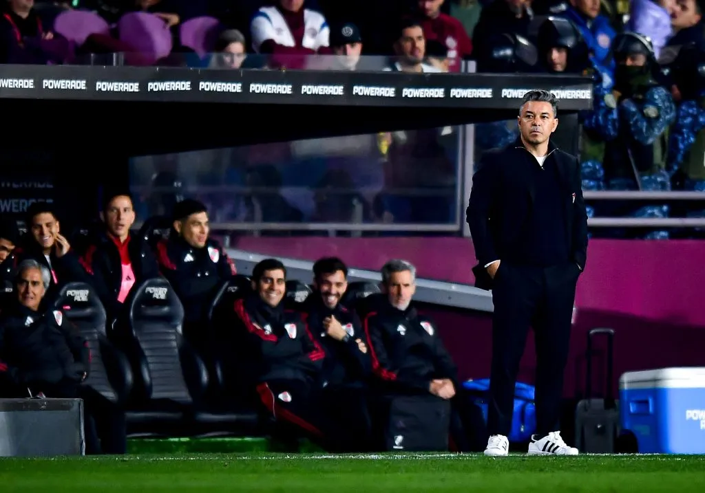 Marcelo Gallardo, disconforme en otra mala noche de River.