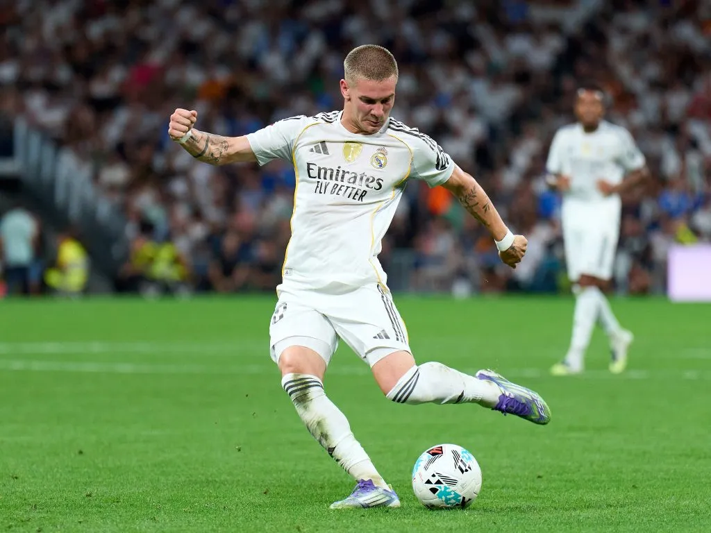 Mastantuono tuvo un partido irregular y fue criticado. (Getty)