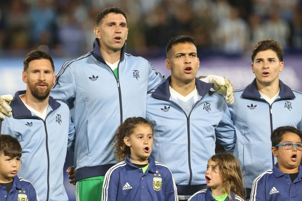 La Selección Argentina se despide de su gente en el Monumental. (Getty)