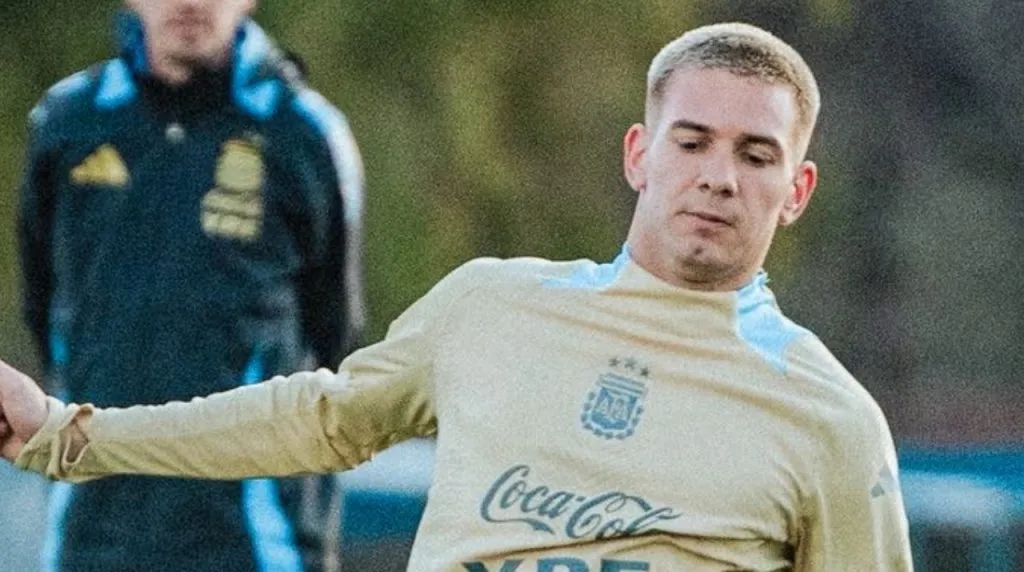 Mastantuono, titular. Foto: @Argentina.