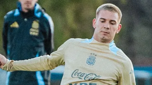 Mastantuono, titular. Foto: @Argentina.