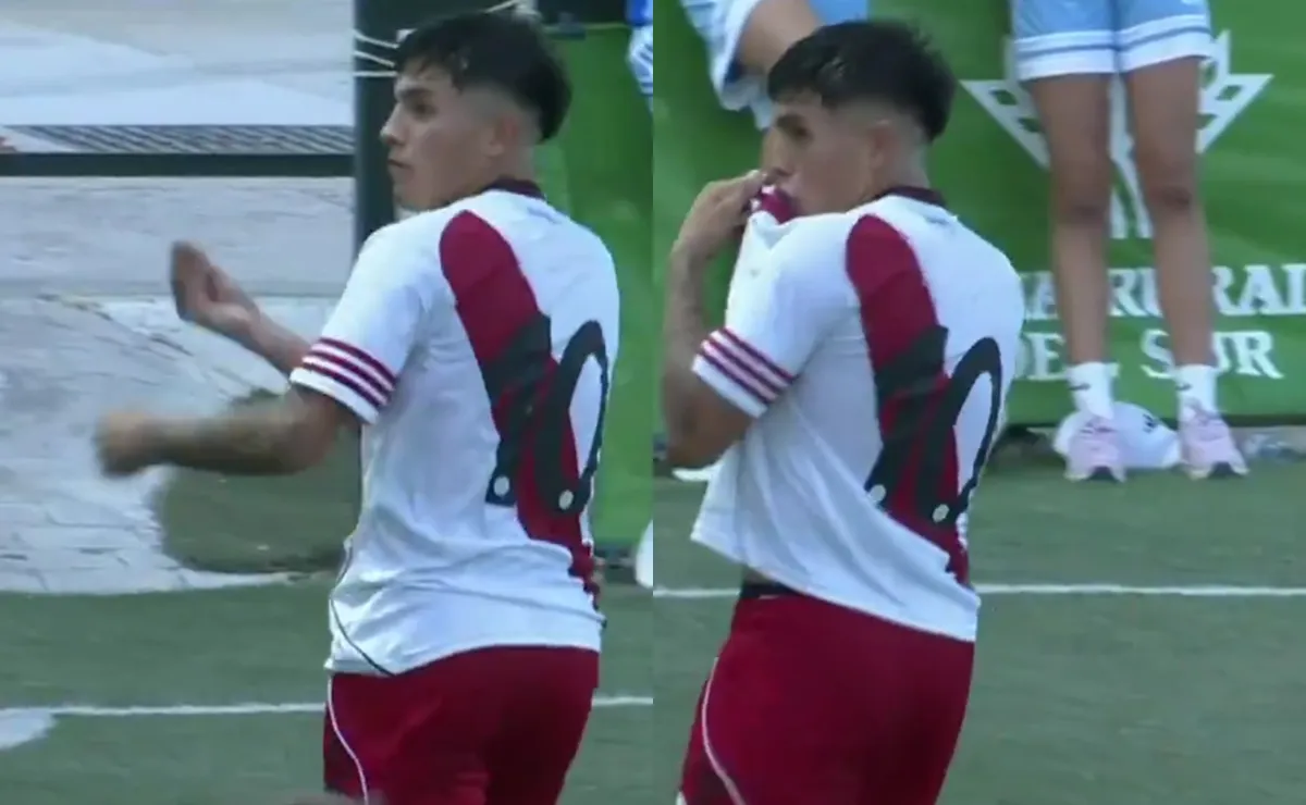 Gonzalo Pereyra fue expulsado y le hizo gestos a la gente de Real Madrid.