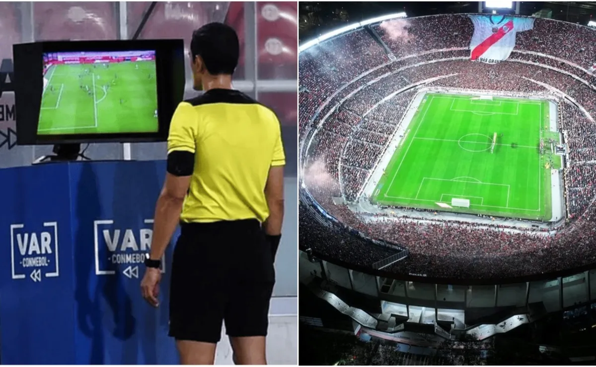En River vs Palmeiras las decisiones VAR serán anunciadas por micrófono.