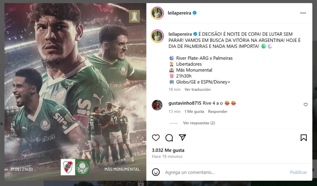 El mensaje de la presidenta de Palmeiras antes de enfrentar a River en Copa Libertadores.