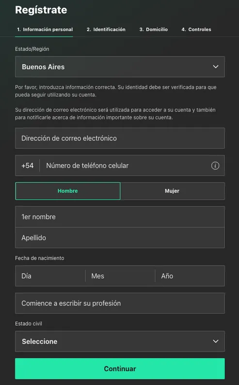 Tomado de bet365 el 6/11/2025