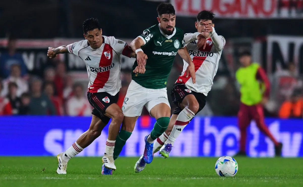 Flaco López, una de las figuras de Palmeiras ante River.