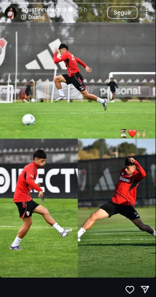 La historia de Ruberto en Instagram.