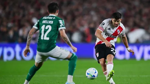 Acuña, en la ida de River vs Palmeiras.