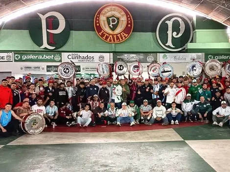La hinchada de Palmeiras recibió a los Borrachos del Tablón en Brasil