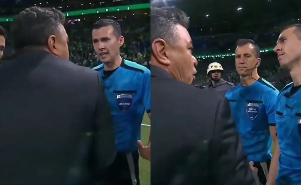 El Muñeco confrontó al árbitro uruguayo.