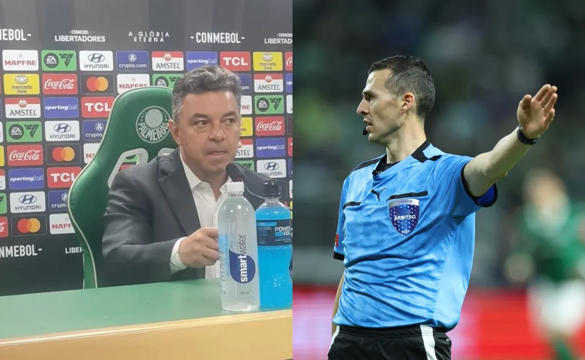 Gallardo habló del árbitro tras la eliminación.