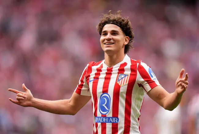 Julián Álvarez la rompió ante Real Madrid. (Getty)