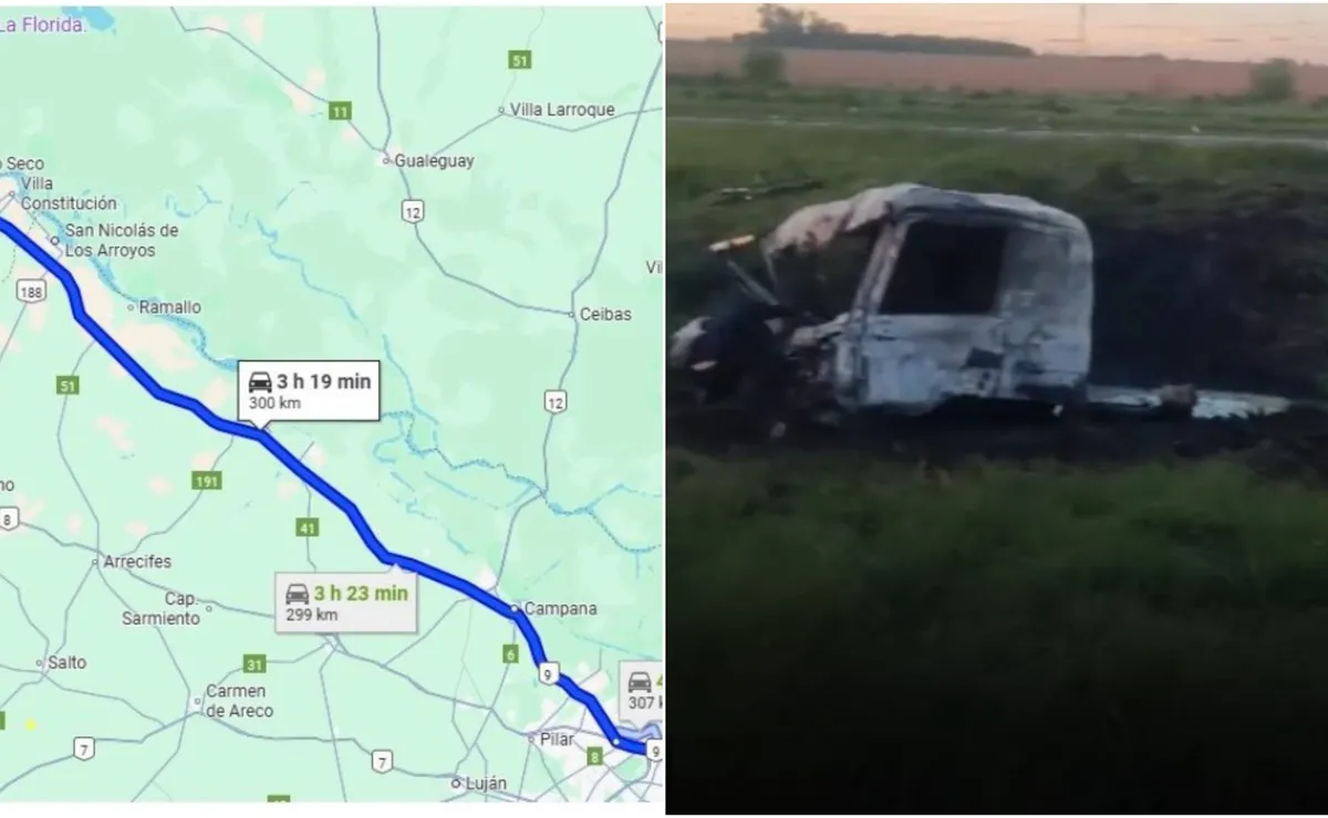 Accidente en Ruta 9 por donde los hinchas de River viajan rumbo a Rosario para el partido con Racing por Copa Argentina 2025.