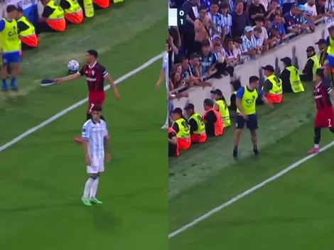 La reacción de Maxi Salas cuando un hincha de Racing le tiró una zapatilla