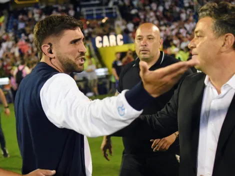 Así fue el cruce de Gallardo con el hijo de Gustavo Costas en el final de Racing-River