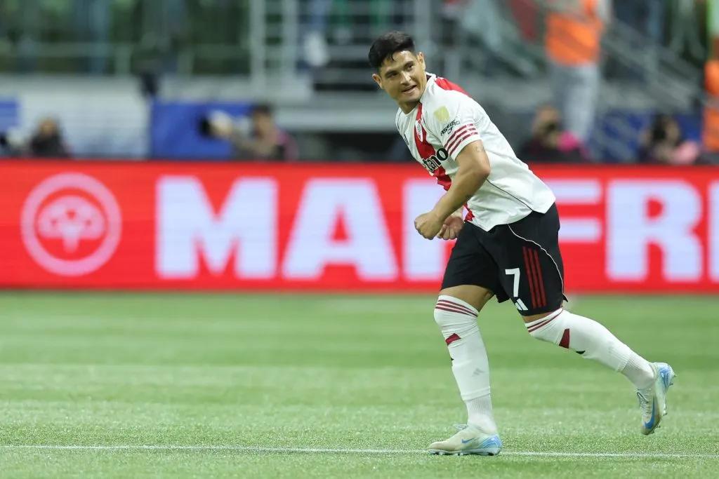 Maxi Salas anotó su cuarto gol en River sobre un total de 11 partidos. (Getty Images)