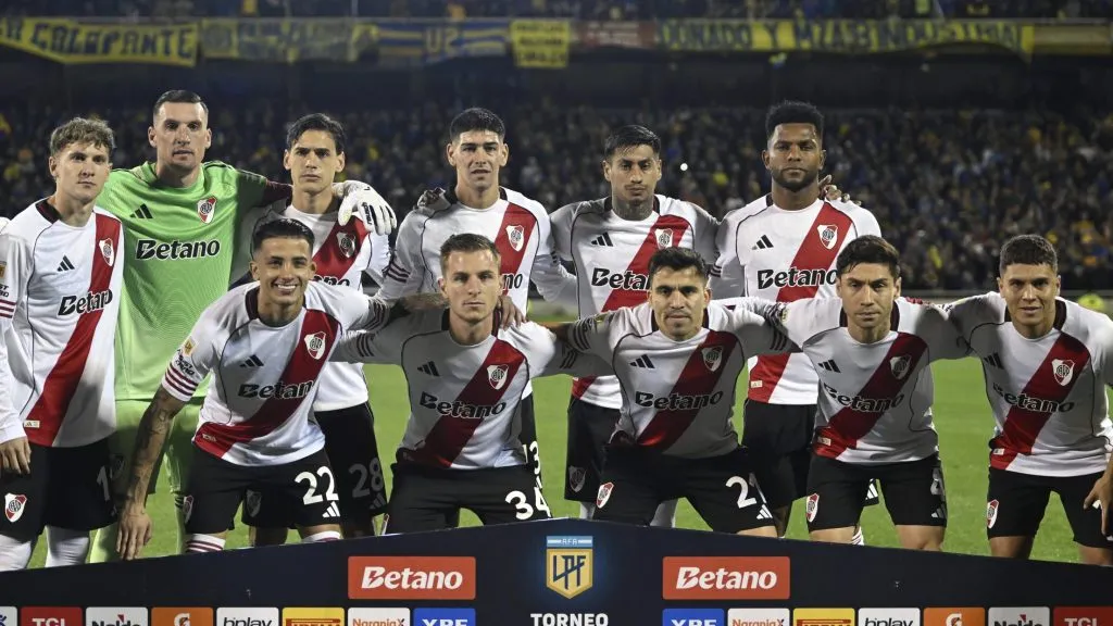 Los once de River que salieron desde el arranque ante el Canalla. Foto: Getty.