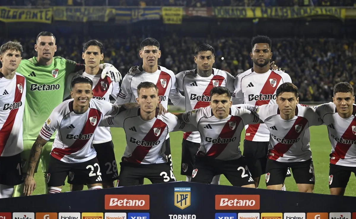 Los once de River que salieron desde el arranque ante el Canalla. Foto: Getty.