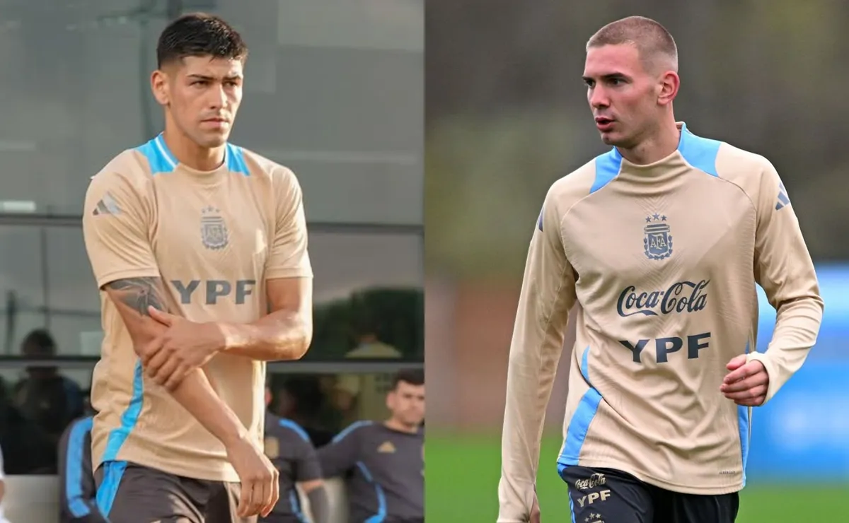 Rivero y Mastantuono se juntaron en la Selección.