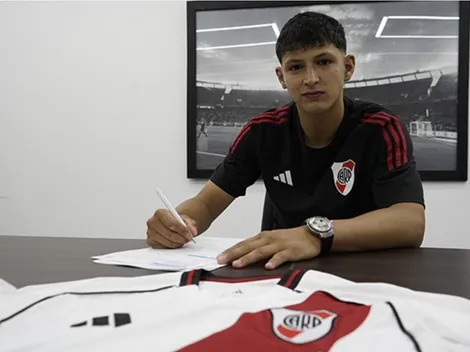 Cristian Jaime firmó su primer contrato con River