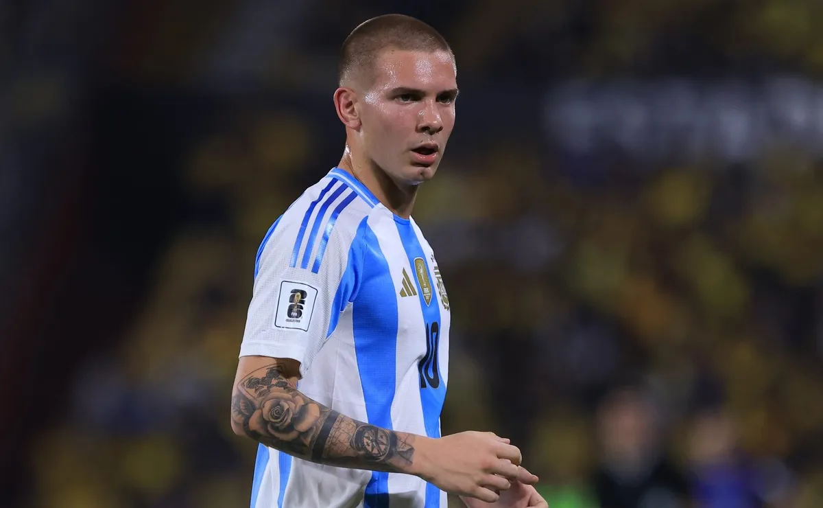 Mastantuono participó en tres juegos con la Selección Argentina.