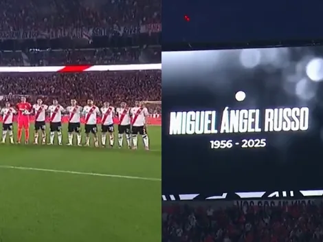 Estremecedor: emotivo minuto de silencio de River para Miguel Ángel Russo