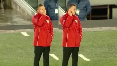 Las reacciones de Gallardo durante River vs. Sarmiento.