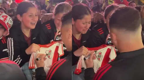 El gesto de Juanfer que hizo emocionar a una hincha de River.