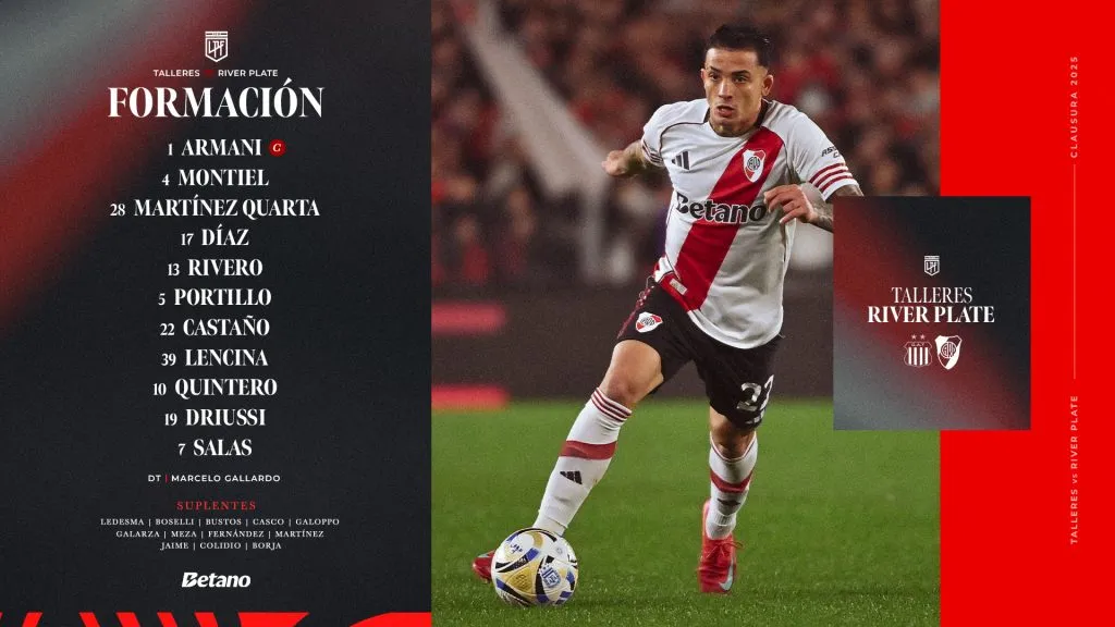 Santiago Beltrán y Thiago Acosta se quedaron afuera del banco de suplentes.